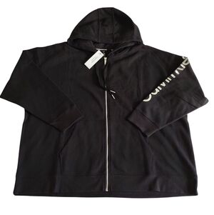 NWT Calvin Klein Performance 3X Black Hoodie Silver Spellout
